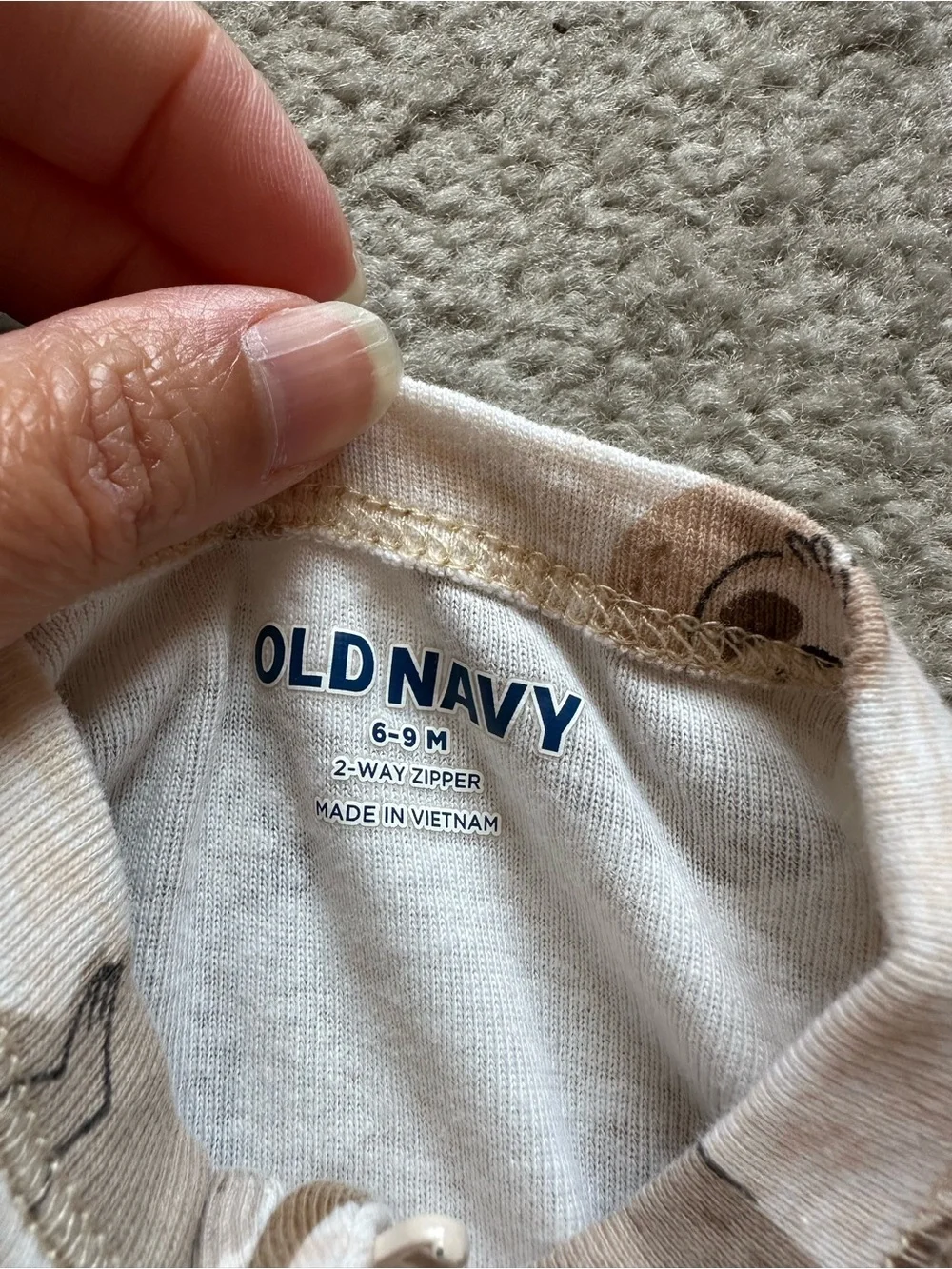 Old Navy lot of 8 footed two way zip closure sleeper footed pajamas 6-9 months